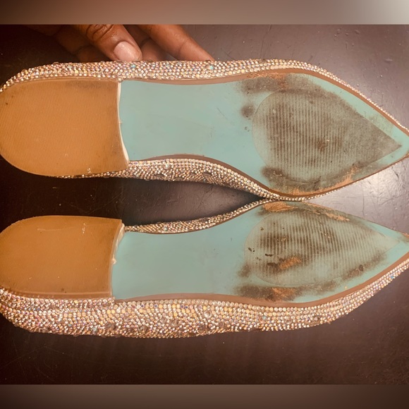 BETSEY JOHNSON RHINESTONE CRYSTAL BALLET FLATS - Picture 8 of 12